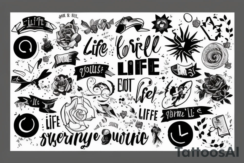 Life that keeps moving forward in any kind of direction but you're still well grounded tattoo idea