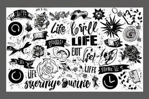 Life that keeps moving forward in any kind of direction but you're still well grounded tattoo idea
