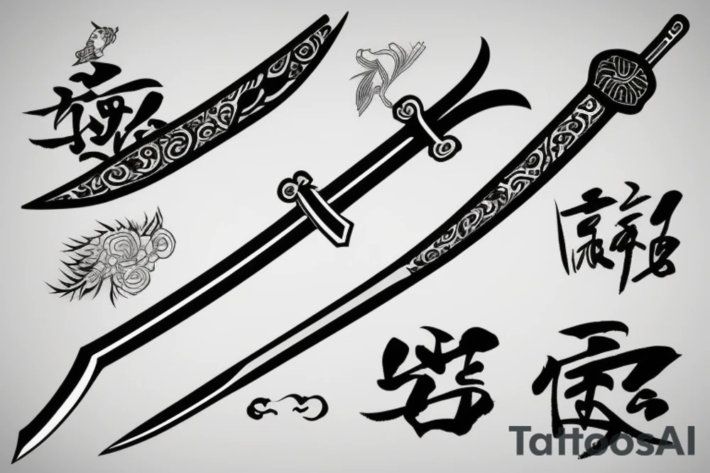 Chinese sword tattoo idea