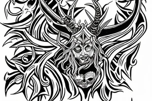 tattoo of The Horned King from the book of three tattoo idea