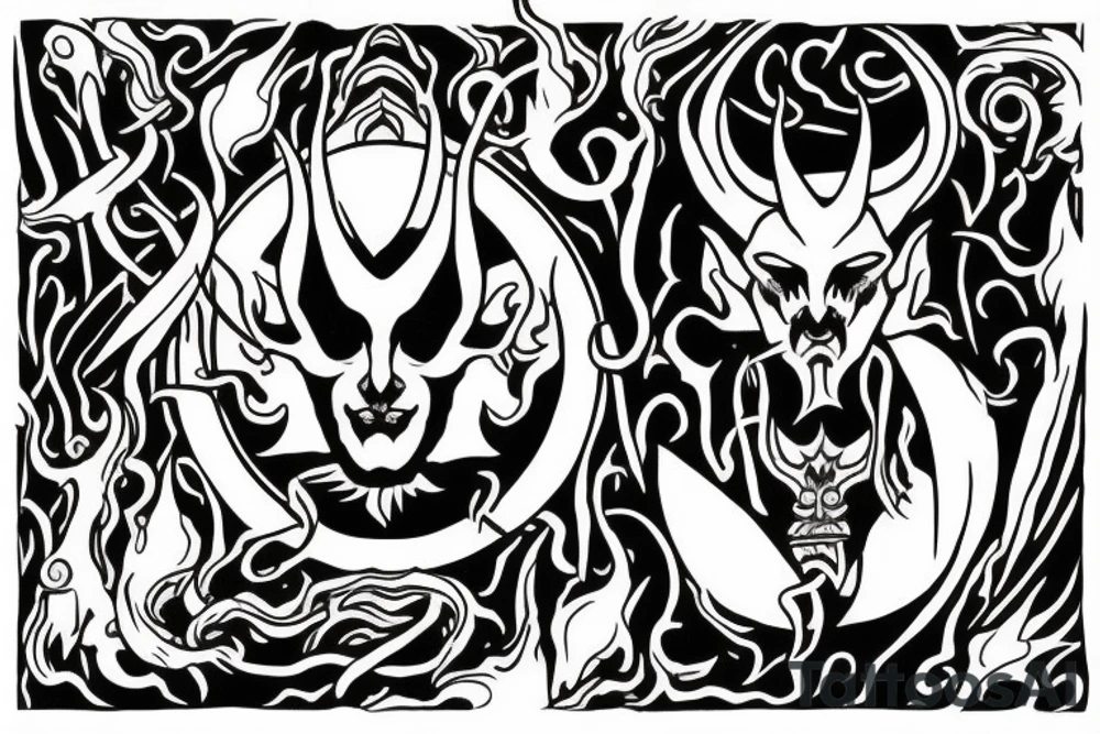 tattoo of The Horned King from the book of three tattoo idea