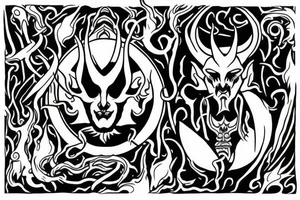 tattoo of The Horned King from the book of three tattoo idea