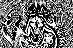 tattoo of The Horned King from the book of three tattoo idea