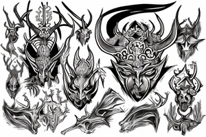 tattoo of The Horned King from the book of three tattoo idea