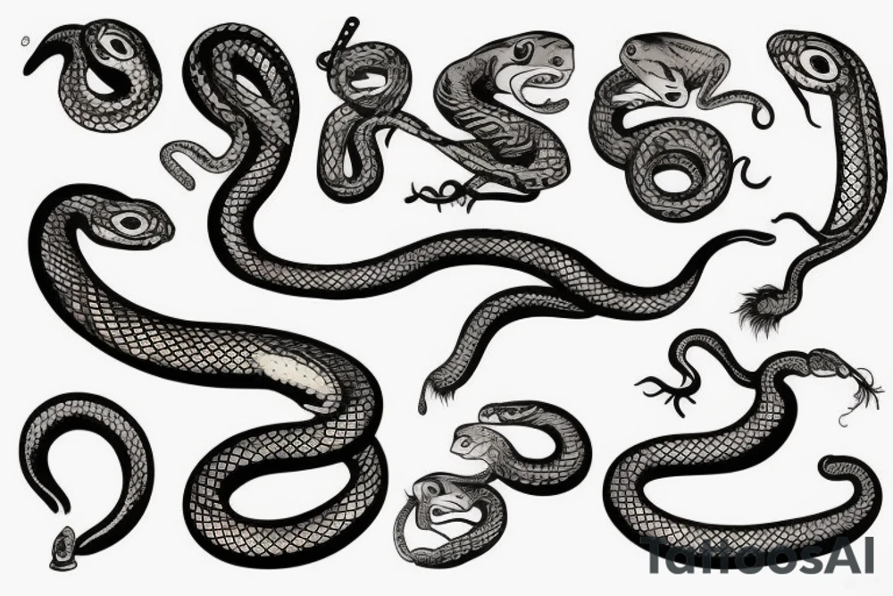 A snake and a staff tattoo idea