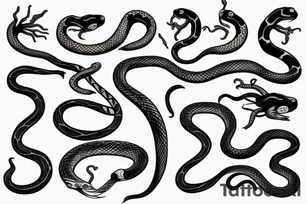 A snake and a staff tattoo idea