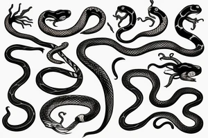 A snake and a staff tattoo idea