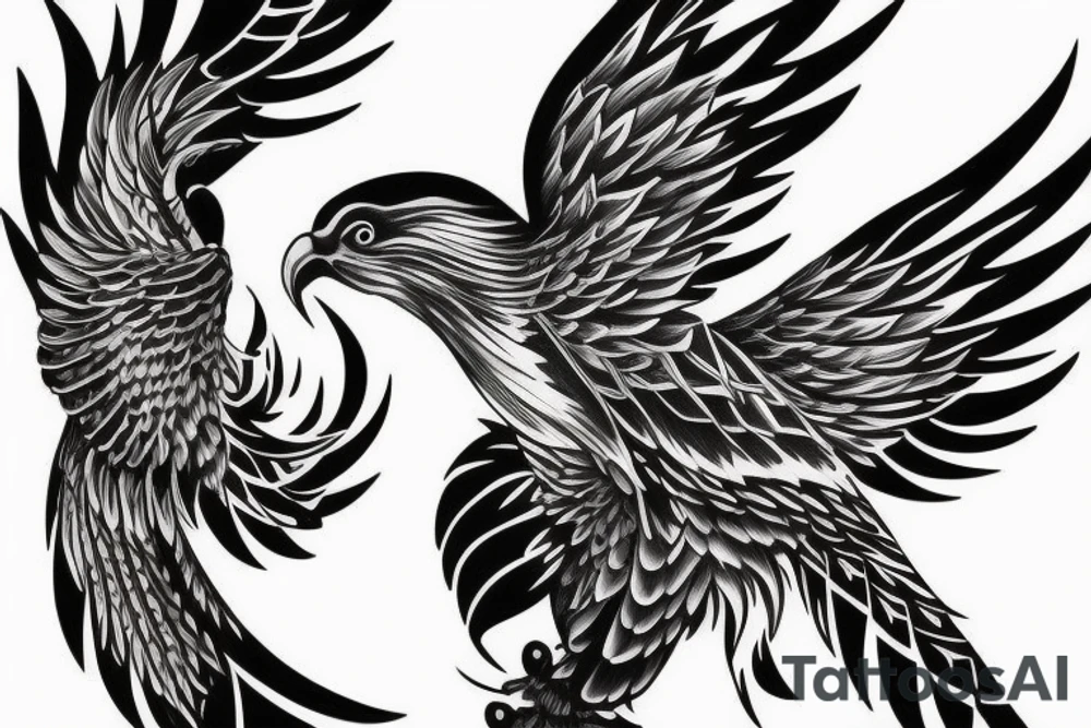fire phoenix bird flying upwards with long tail tattoo idea fire phoenix bird flying upwards with long tail tattoo idea