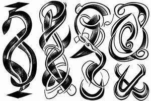 broken infinity sign tattoo idea