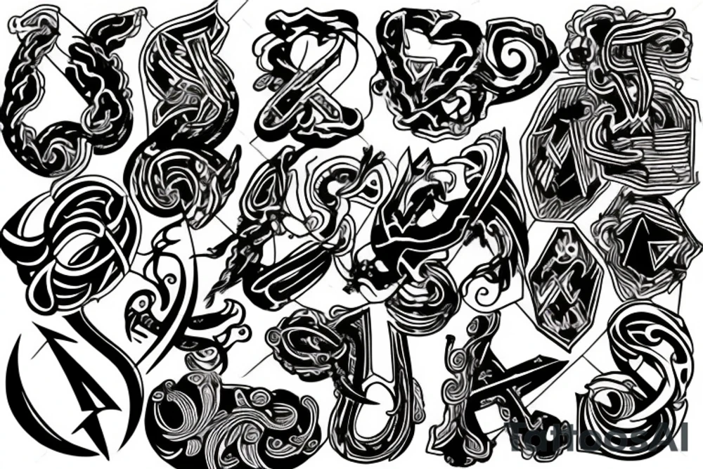 broken infinity sign tattoo idea