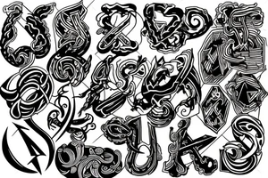 broken infinity sign tattoo idea