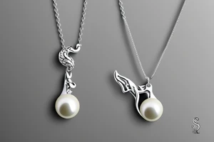 sea snake necklace with pearl pendant tattoo idea