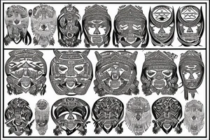Ten headed eagle tattoo idea