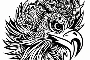 Ten faced eagle tattoo idea
