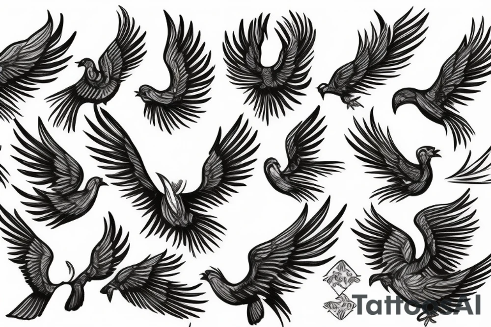 phoenix bird tattoo idea