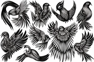phoenix bird tattoo idea