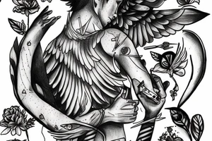 Daedalus and Icarus tattoo idea