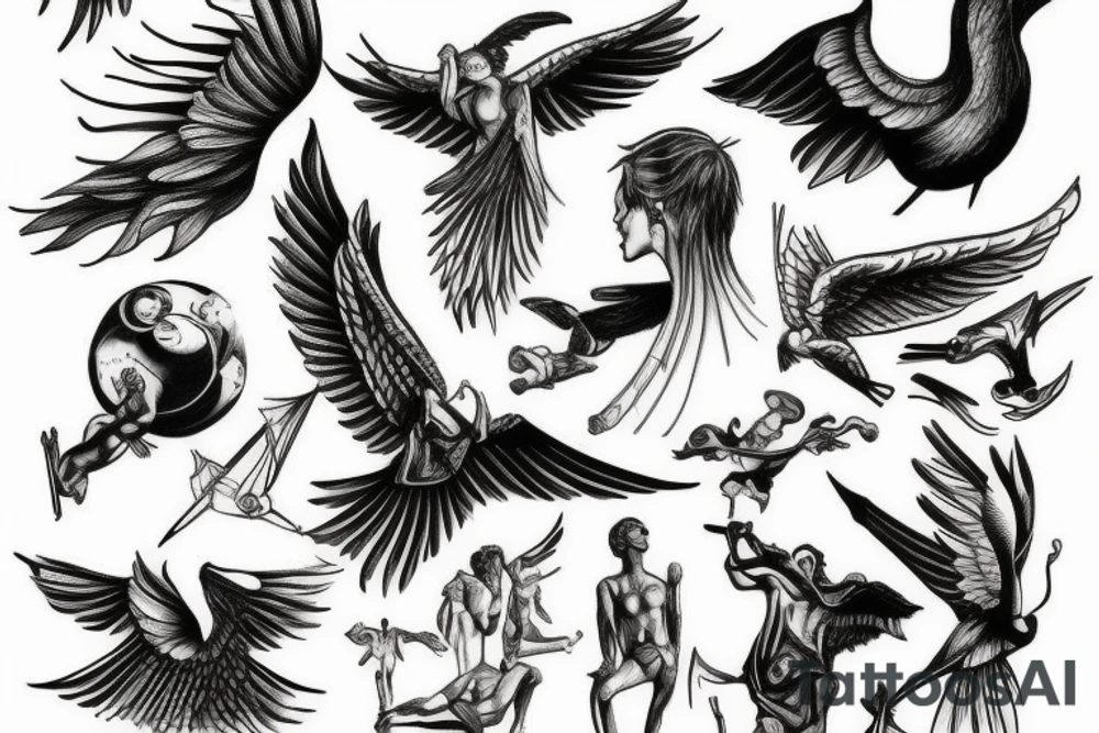 Daedalus and Icarus tattoo idea