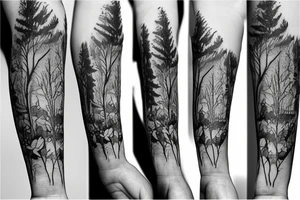 Forest tattoo idea