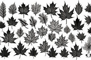 Maple leaf branch tattoo idea