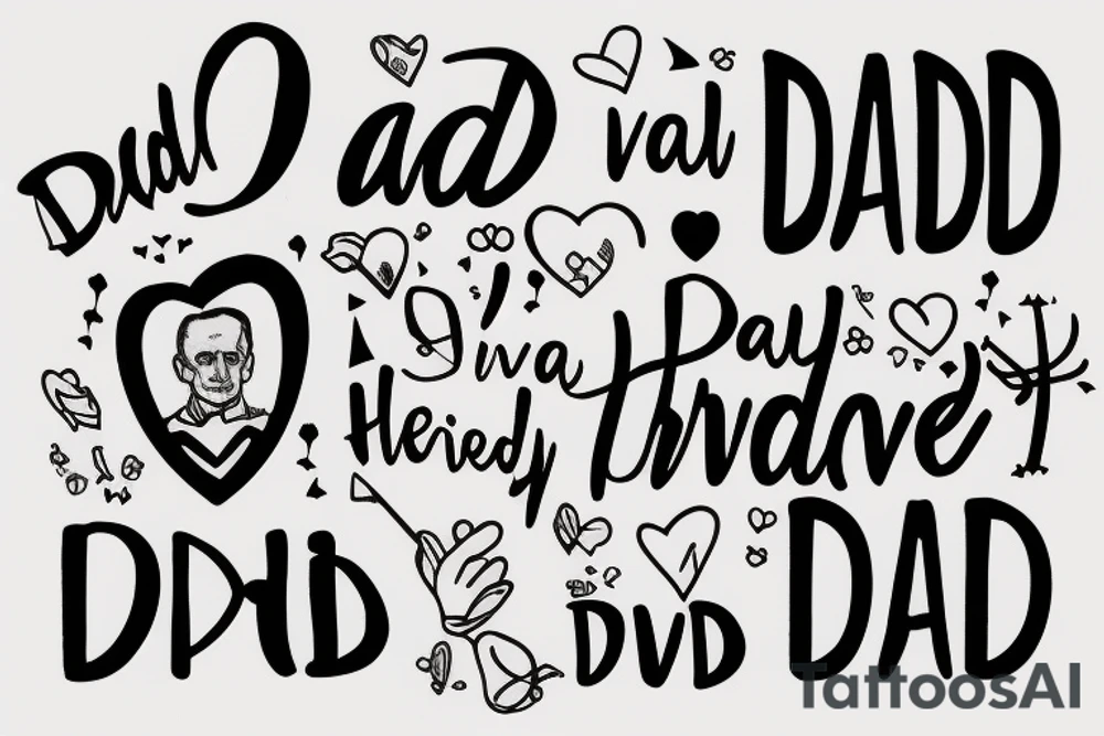 Rest in peace dad, forever In our hearts tattoo idea