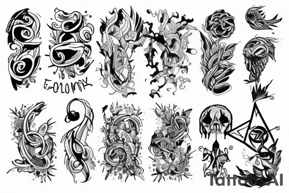 I would like a tattoo for my left arm, minimalist, with intent to show the overcome of an addiction, also overcome anxiety, overcome health problems tattoo idea