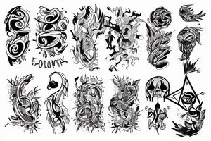 I would like a tattoo for my left arm, minimalist, with intent to show the overcome of an addiction, also overcome anxiety, overcome health problems tattoo idea