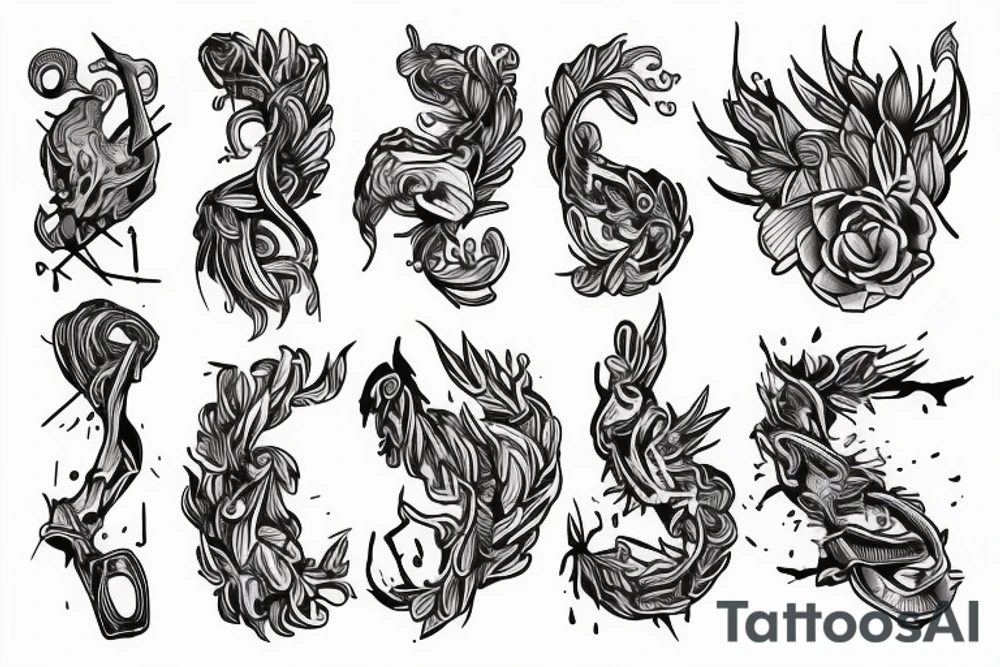 I would like a tattoo for my left arm, minimalist, with intent to show the overcome of an addiction, also overcome anxiety, overcome health problems tattoo idea