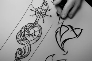 I would like a tattoo for my full left forearm, minimalist, simple lines and shapes with intent to show the overcome of an addiction, also overcome anxiety and the overcome of health problems tattoo idea