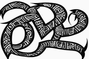 The letter M incorporated with a scorpion tattoo idea