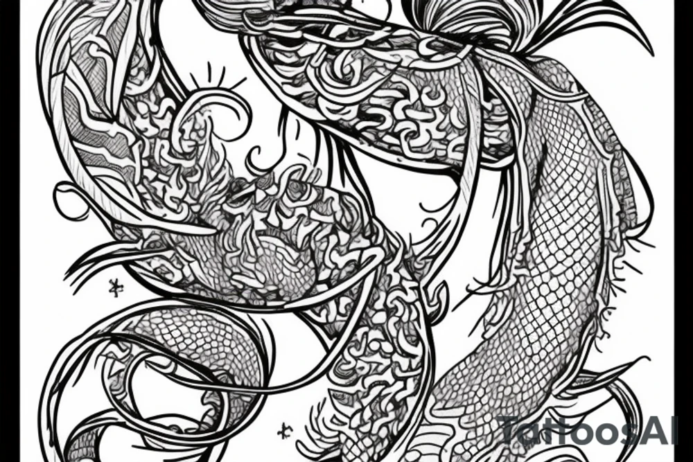 Scorpio and the letter M embracing tattoo idea