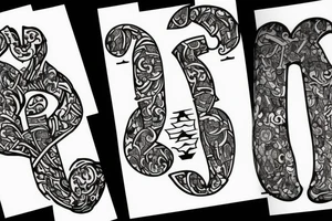 the letter M tattoo idea