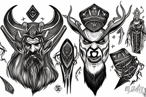 ygdrisil from god of war mimir's head tattoo idea