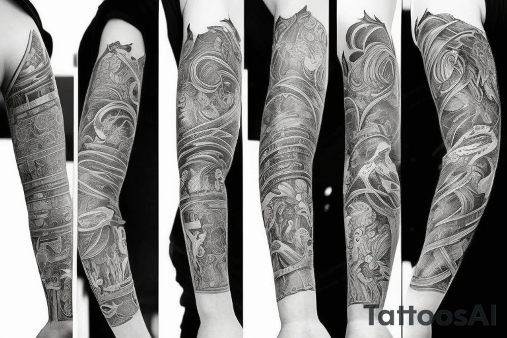 forearm sleeve tattoo idea