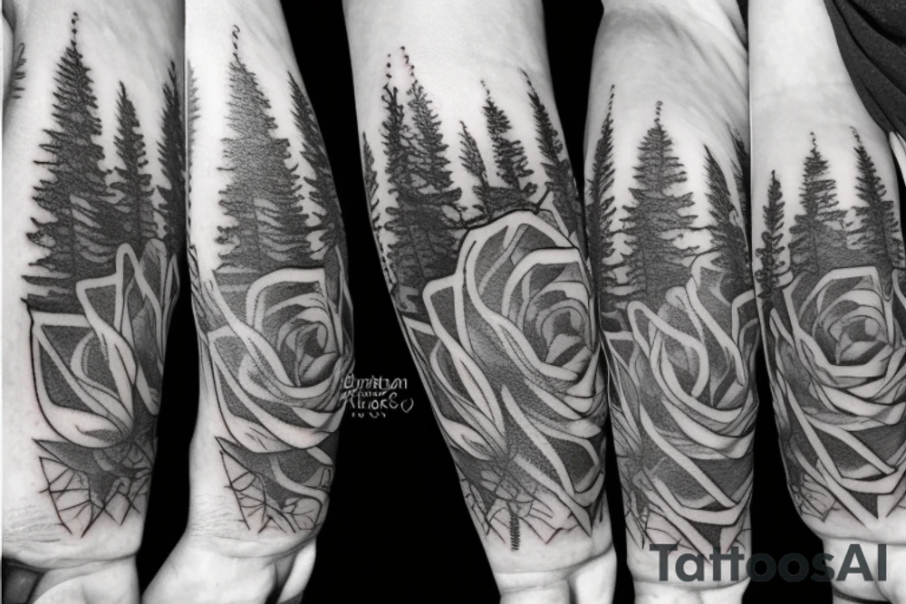 witch, forest, spruce tattoo idea