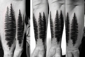 witch, forest, spruce tattoo idea