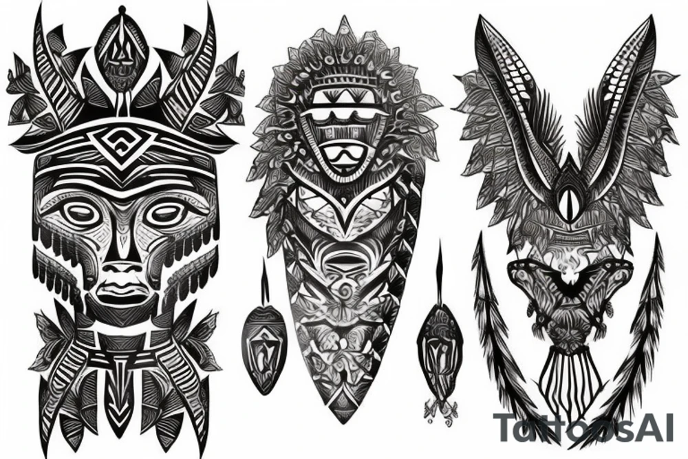 Tribal coverup tattoo idea