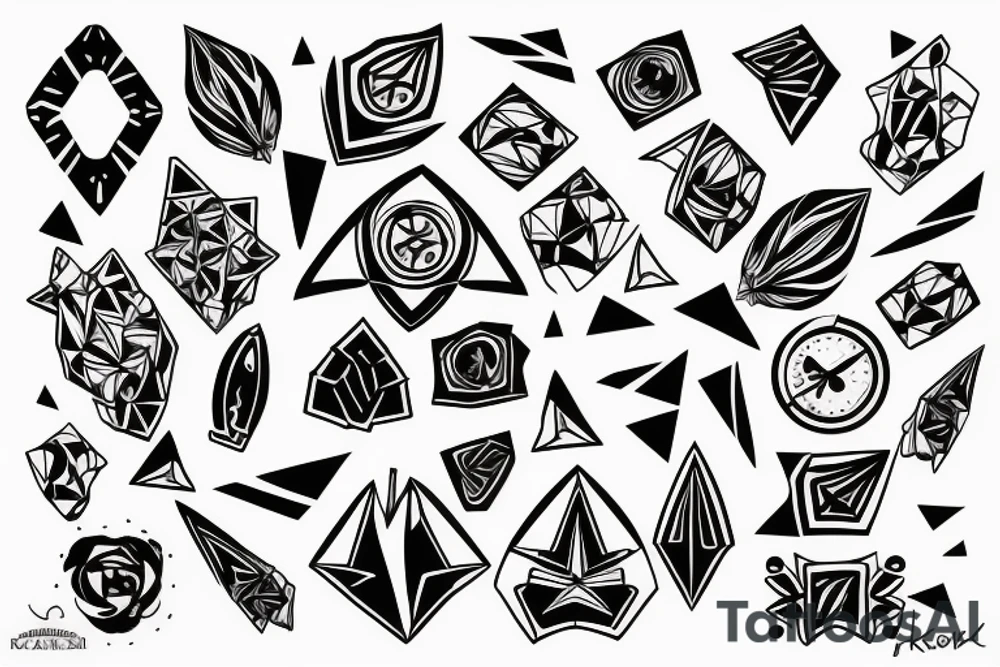 Krajobraz gorski tattoo idea