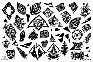 Krajobraz gorski tattoo idea