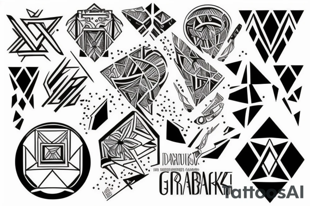 Krajobraz gorski tattoo idea