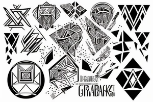 Krajobraz gorski tattoo idea