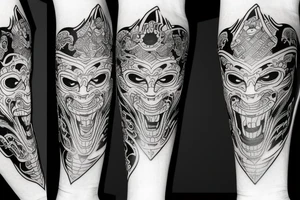 oni mask tattoo idea