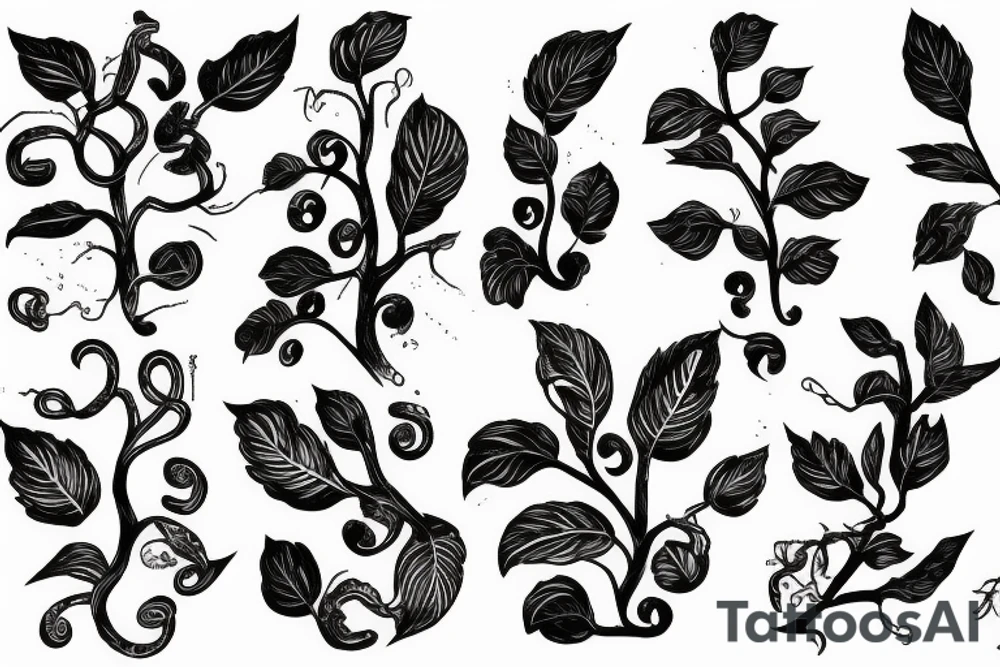 vine hanging over a door tattoo idea