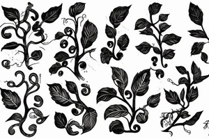 vine hanging over a door tattoo idea
