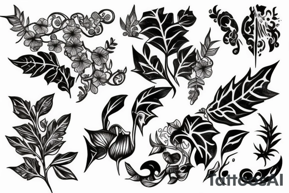 vine hanging over a door tattoo idea
