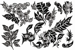 vine hanging over a door tattoo idea