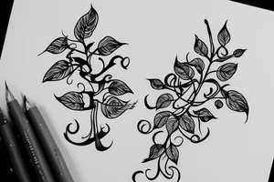 vine hanging over a door tattoo idea