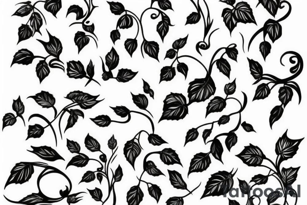 vine hanging over a door tattoo idea