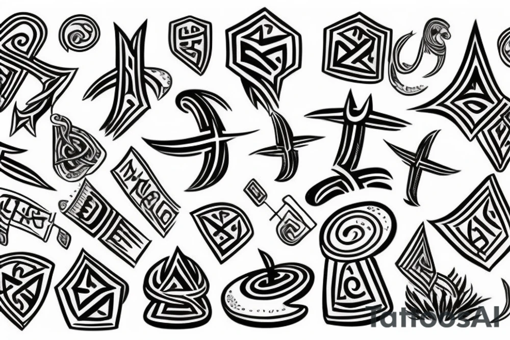 runes, hat tattoo idea