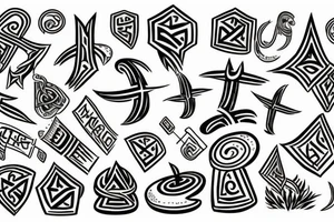 runes, hat tattoo idea
